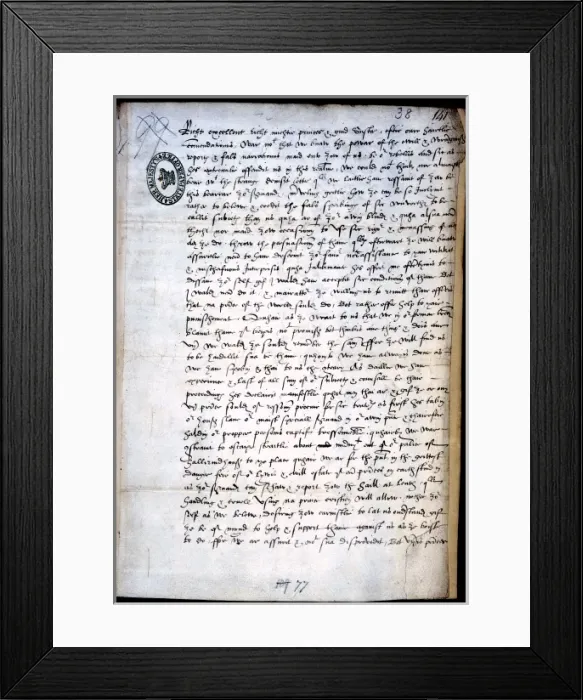 Framed Print : Letter from Mary, Queen of Scots Framed Print : Letter from Mary, Queen of Scots