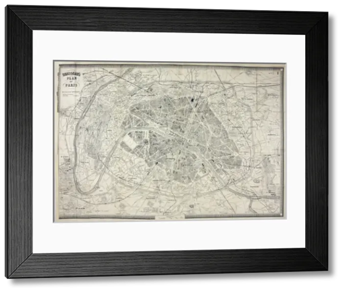 Framed Print : Map of Paris Framed Print : Map of Paris