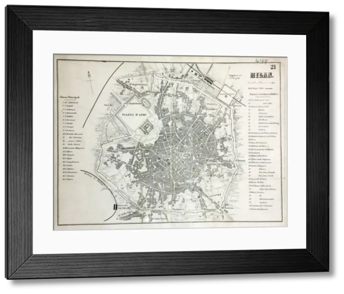 Framed Print : Map of Milan Framed Print : Map of Milan