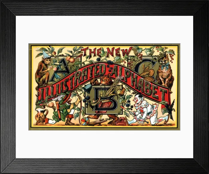 Framed Print : Illustrated Alphabet Framed Print : Illustrated Alphabet