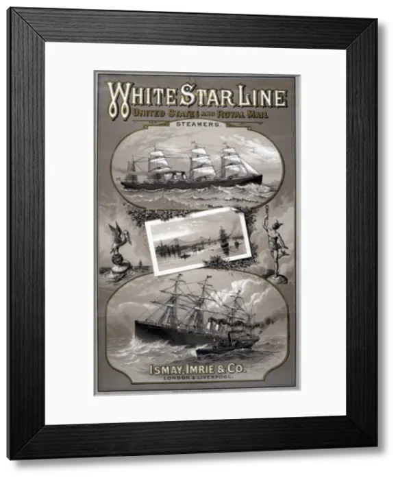Framed Print : White Star Line poster Framed Print : White Star Line poster