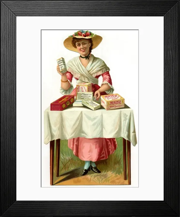 Framed Print : Cigarette showcard Framed Print : Cigarette showcard