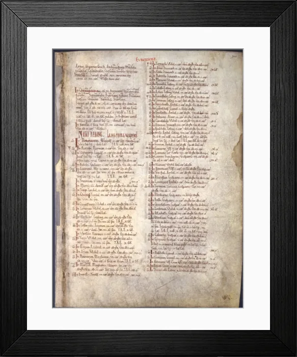 Framed Print : The Domesday Book, Yorkshire Framed Print : The Domesday Book, Yorkshire