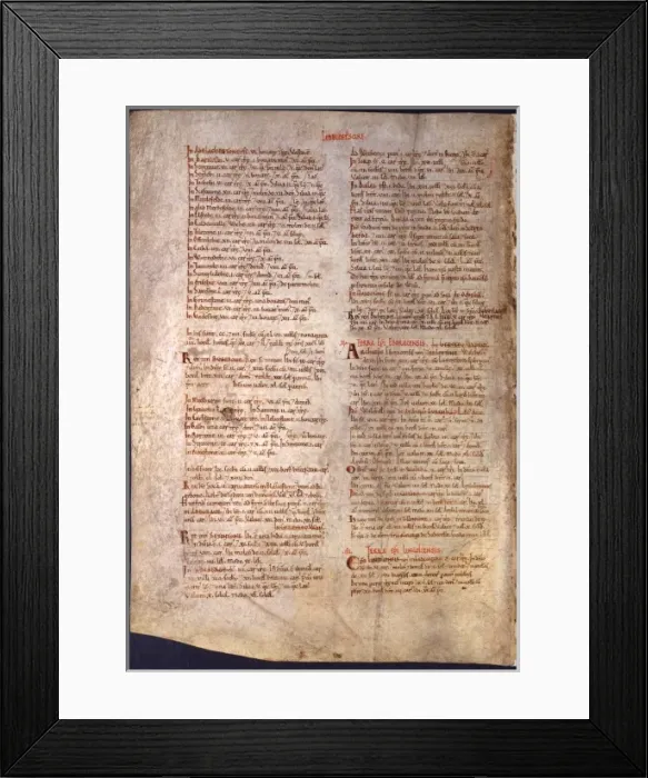 Framed Print : The Domesday Book, Leicestershire Framed Print : The Domesday Book, Leicestershire