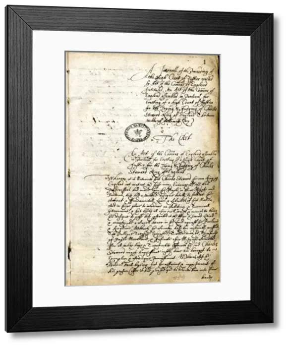 Framed Print : Trial of Charles I Framed Print : Trial of Charles I