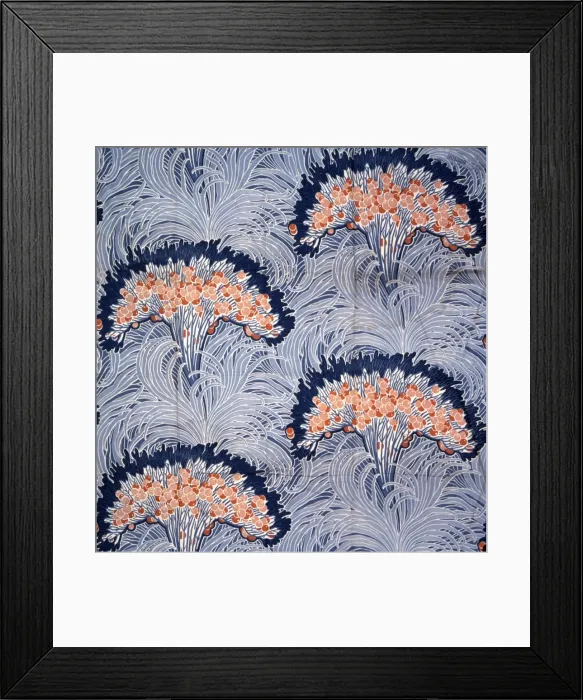 Framed Print : Christopher Dresser textile design 1897