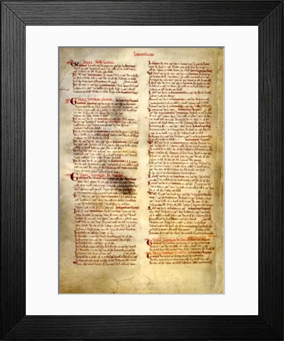 Framed Print : The Domesday Book, Leicestershire Framed Print : The Domesday Book, Leicestershire