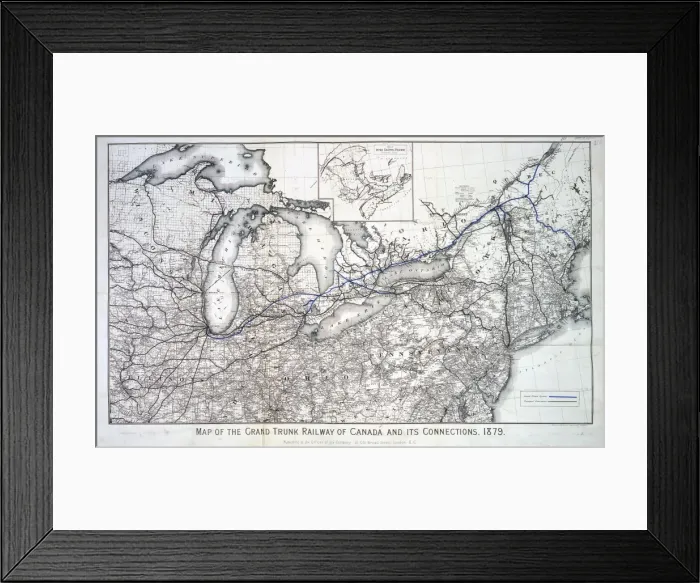 Framed Print : Grand Trunk Railway 1879 Framed Print : Grand Trunk Railway 1879