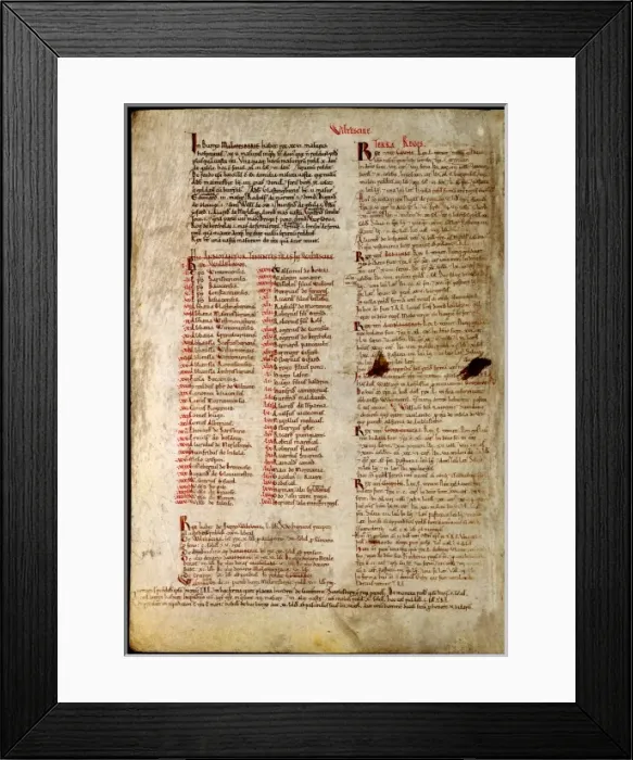 Framed Print : The Domesday Book, Wiltshire Framed Print : The Domesday Book, Wiltshire