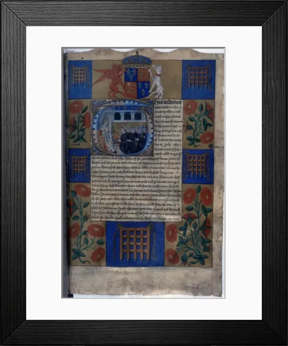 Framed Print : Illuminated page Framed Print : Illuminated page