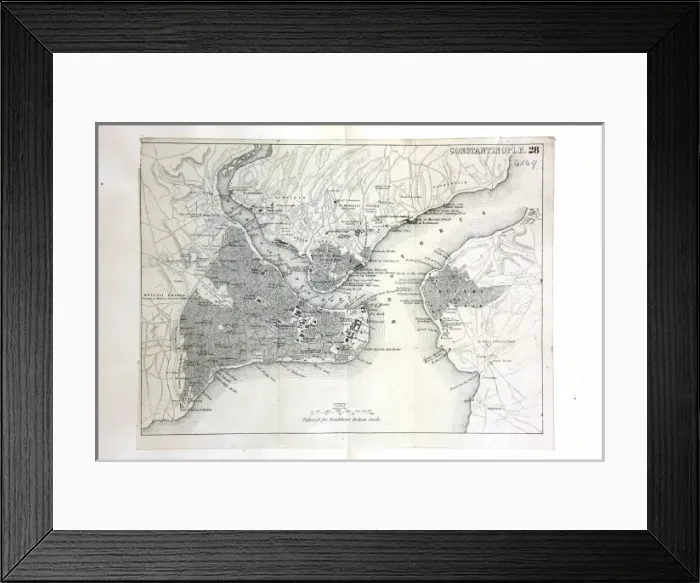 Framed Print : Map of Constantinople Framed Print : Map of Constantinople