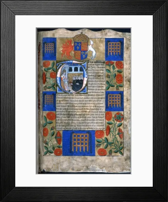 Framed Print : Illuminated page Framed Print : Illuminated page