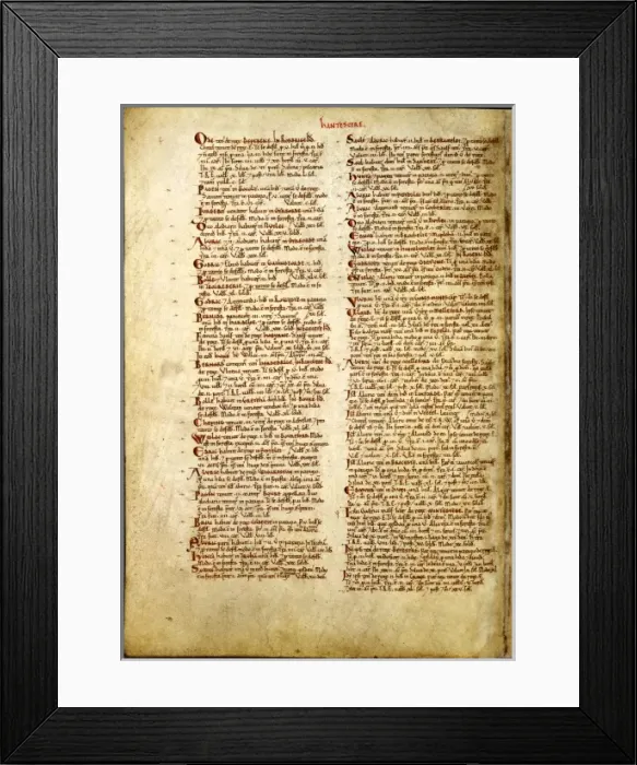 Framed Print : The Domesday Book, Hampshire Framed Print : The Domesday Book, Hampshire