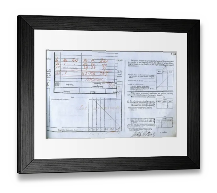 Framed Print : 1851 Census Framed Print : 1851 Census