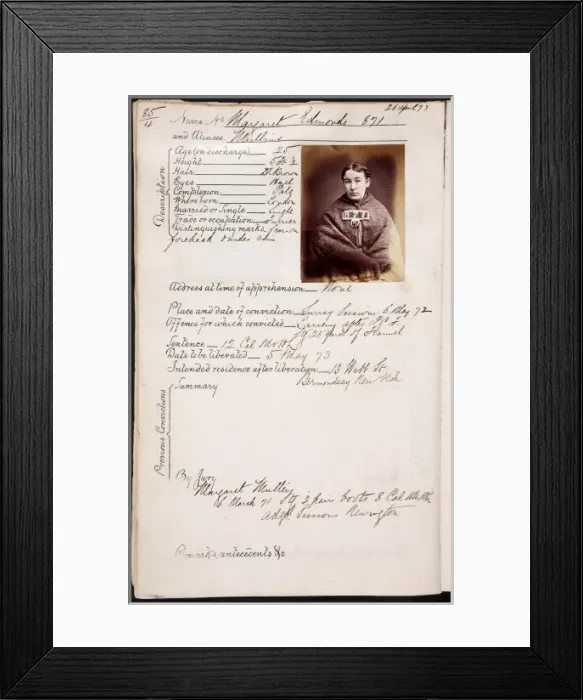 Framed Print : Prisoner mug shot 1873 Framed Print : Prisoner mug shot 1873