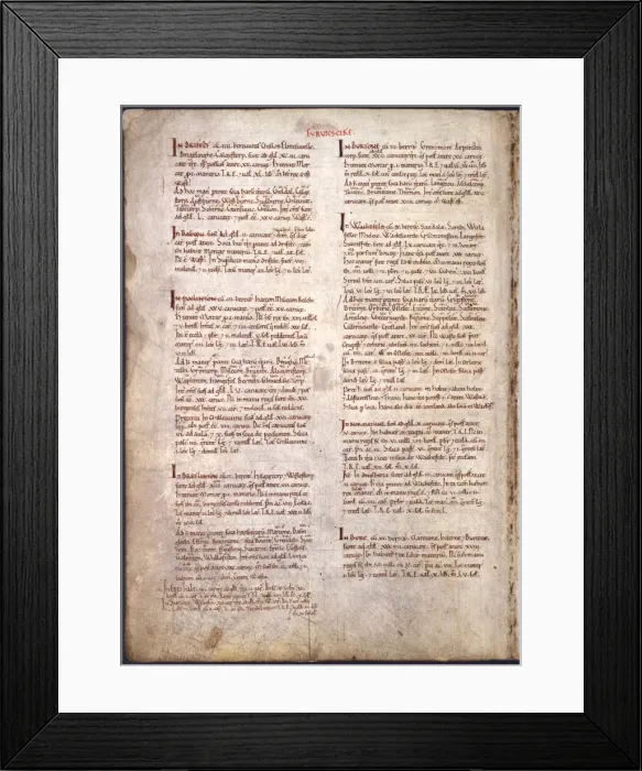 Framed Print : The Domesday Book, Yorkshire Framed Print : The Domesday Book, Yorkshire