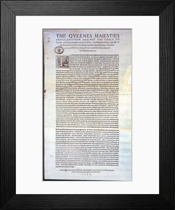 Framed Print : Queens Proclamation 1595