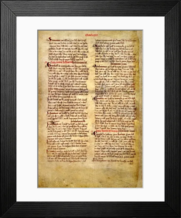 Framed Print : The Domesday Book, Middlesex Framed Print : The Domesday Book, Middlesex