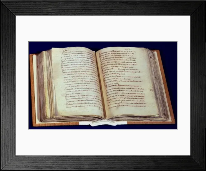 Framed Print : The Domesday Book, Suffolk Framed Print : The Domesday Book, Suffolk