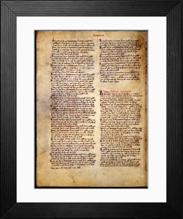 Framed Print : The Domesday Book, Devon Framed Print : The Domesday Book, Devon