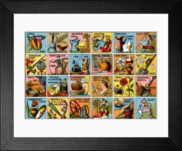 Framed Print : Pictorial Alphabet Framed Print : Pictorial Alphabet