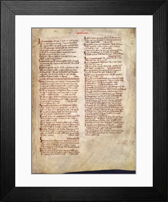 Framed Print : The Domesday Book, Herefordshire Framed Print : The Domesday Book, Herefordshire