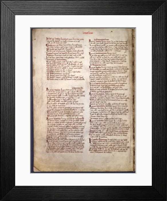 Framed Print : The Domesday Book, Herefordshire Framed Print : The Domesday Book, Herefordshire