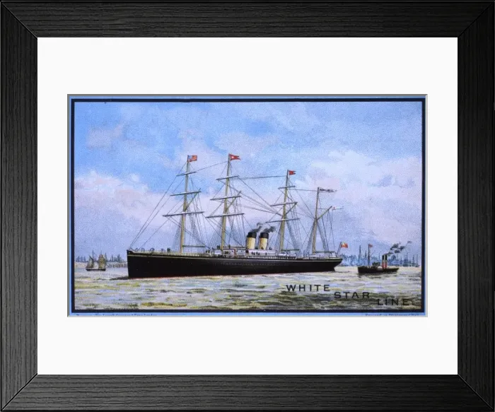 Framed Print : White Star Line poster Framed Print : White Star Line poster