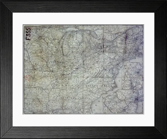 Framed Print : Kansas Map Framed Print : Kansas Map