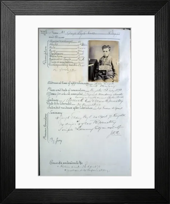 Framed Print : Prisoner mug shot 1873 Framed Print : Prisoner mug shot 1873
