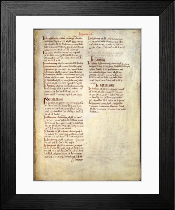 Framed Print : The Domesday Book, Yorkshire Framed Print : The Domesday Book, Yorkshire