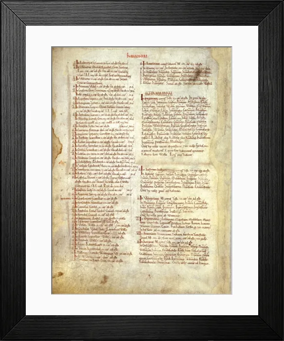 Framed Print : The Domesday Book, Yorkshire Framed Print : The Domesday Book, Yorkshire