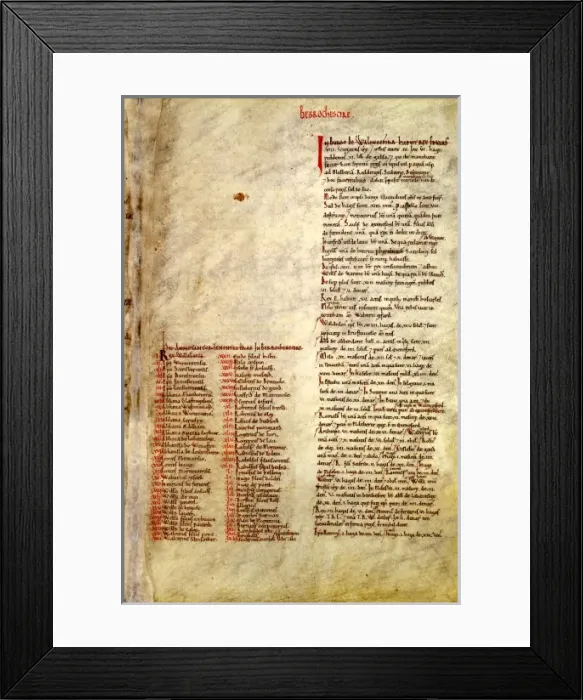 Framed Print : The Domesday Book, Berkshire Framed Print : The Domesday Book, Berkshire