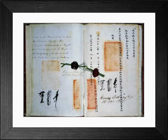 Framed Print : Nanking Treaty 1842 Framed Print : Nanking Treaty 1842