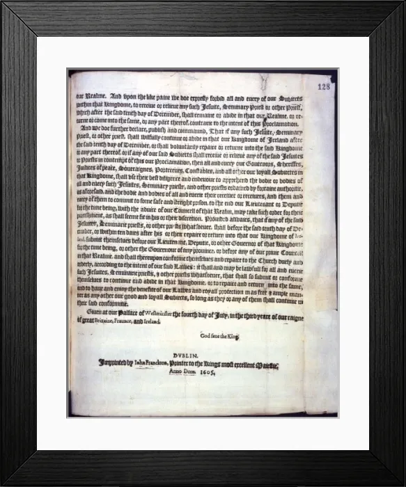 Framed Print : Proclamation of King James Framed Print : Proclamation of King James