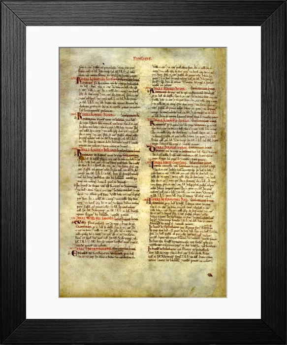 Framed Print : The Domesday Book, Middlesex Framed Print : The Domesday Book, Middlesex