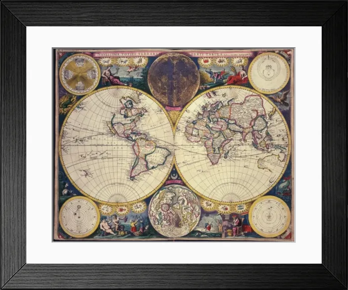 Framed Print : Map of the World Framed Print : Map of the World