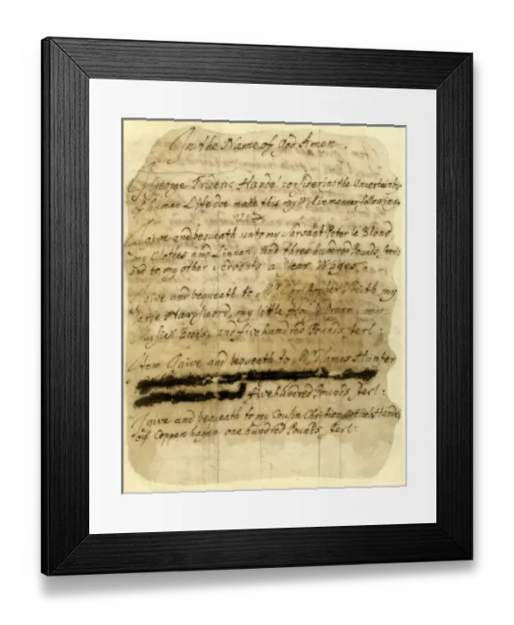 Framed Print : Will of Handel Framed Print : Will of Handel