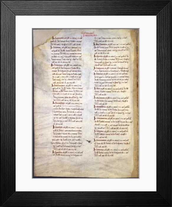 Framed Print : The Domesday Book, Yorkshire Framed Print : The Domesday Book, Yorkshire