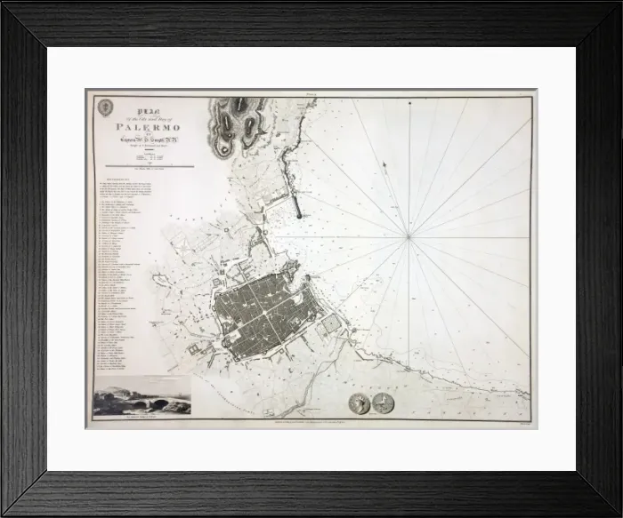Framed Print : Map of Palermo Framed Print : Map of Palermo