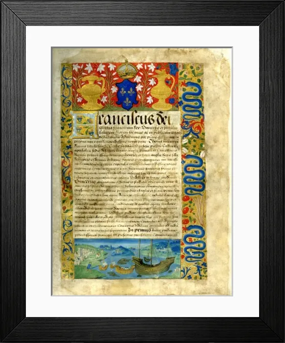 Framed Print : Illuminated initial Framed Print : Illuminated initial