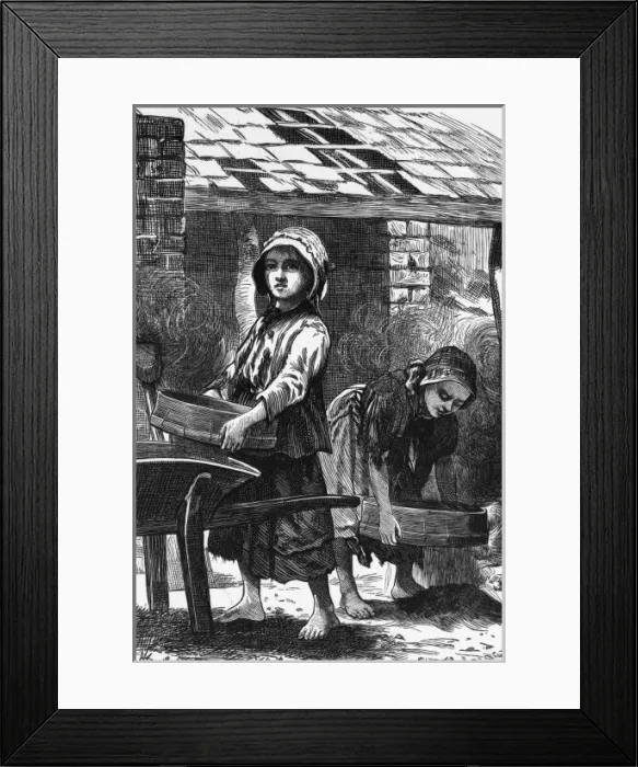 Framed Print : Brickyard, 1871 Framed Print : Brickyard, 1871