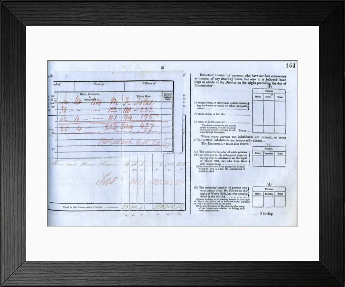 Framed Print : 1851 Census Framed Print : 1851 Census
