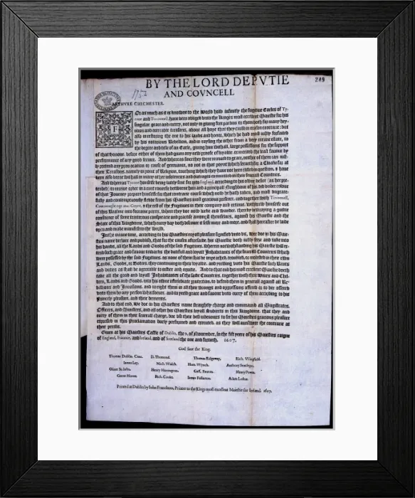 Framed Print : 1607 Proclamation Framed Print : 1607 Proclamation