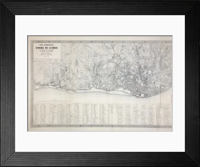 Framed Print : Map of Lisbon Framed Print : Map of Lisbon