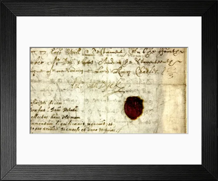Framed Print : Will of Van Dyck Framed Print : Will of Van Dyck