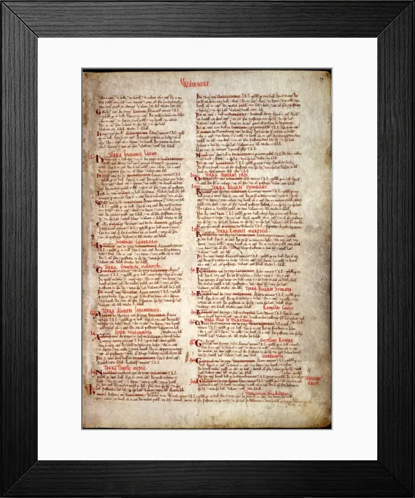 Framed Print : The Domesday Book, Wiltshire Framed Print : The Domesday Book, Wiltshire