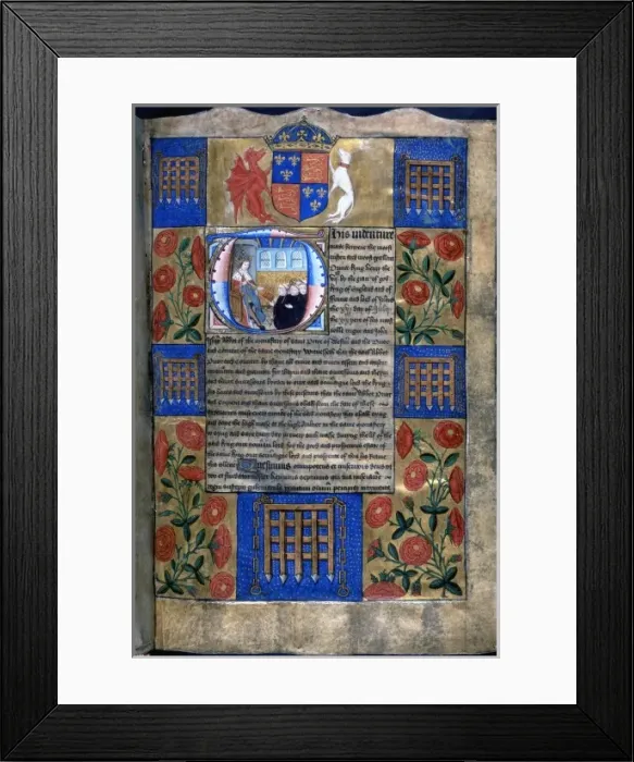 Framed Print : Illuminated page Framed Print : Illuminated page
