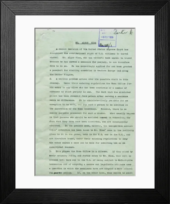 Framed Print : Alger Hiss Framed Print : Alger Hiss