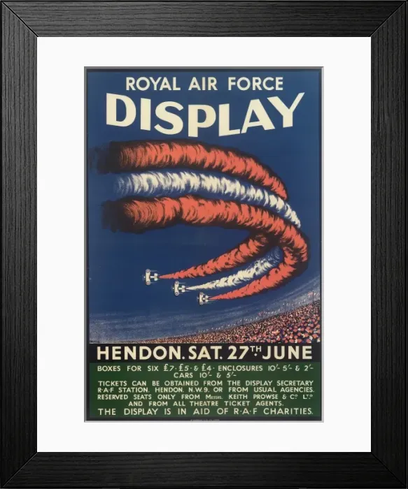 Framed Print : Royal Air Force Display Poster, Hendon Framed Print : Royal Air Force Display Poster, Hendon
